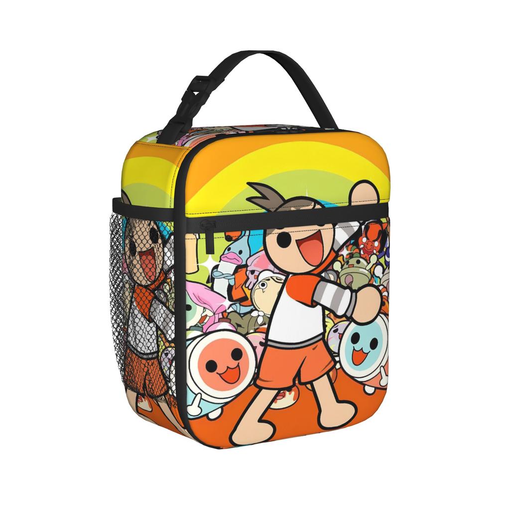 Taiko No Tatsujin Lunch Bag Vintage Lunch Box For Girl Boy School Cooler Bag Waterproof Tote Food Bags