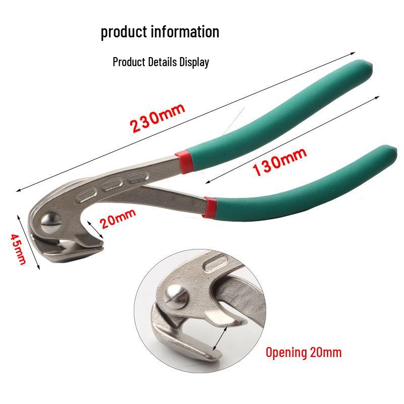 Car Dent Repair Pliers - Flat, Edge, Tiger, Eagle Beak Styles Eagle Beak Pliers [Green Handle]