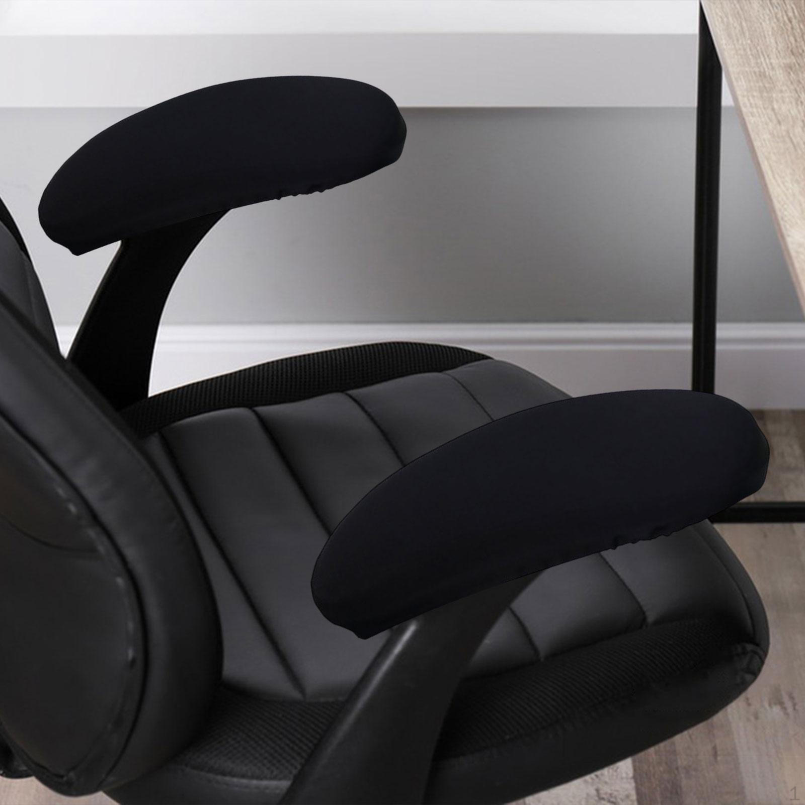 

2 шт. эластичные чехлы для подлокотников офисных кресел, защитные накладки на подлокотники, подлокотники Black S