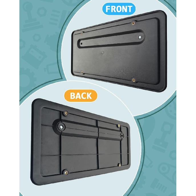 Rear License Plate Holder For Tesla Model Y And Model 3, Back License Plate Bracket Frames With Screws And Backseat Air Vent Cover, Rear Plate