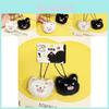 Adorable Plush Keychain Accessory Featuring Fluffy Cartoon Pet Design In Black And White