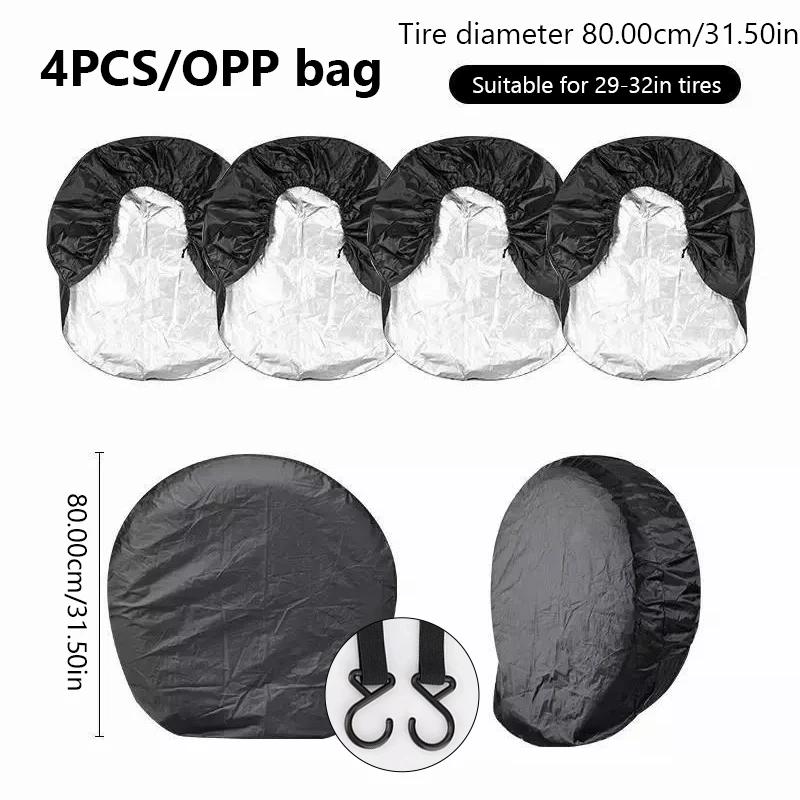 Waterproof, UV Resistant, Rust Proof, Elastic Band Sunscreen Rainproof Mud Protection 1 Universal Spare Tire Cover for Car Tires