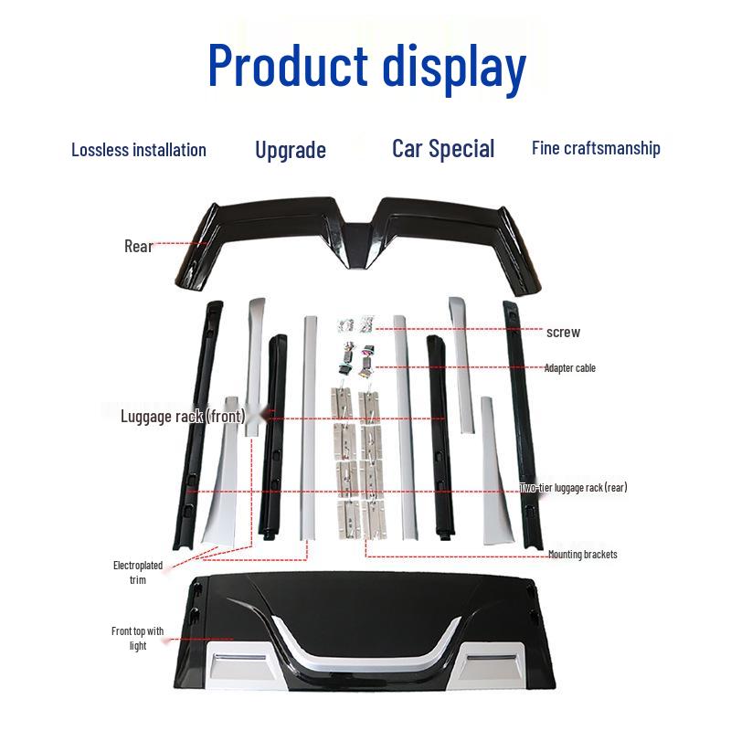 

Voyah Dreamer High Roof Rack & Light Upgrade Kit Front Roof + Luggage Rack + Rear Wing Set