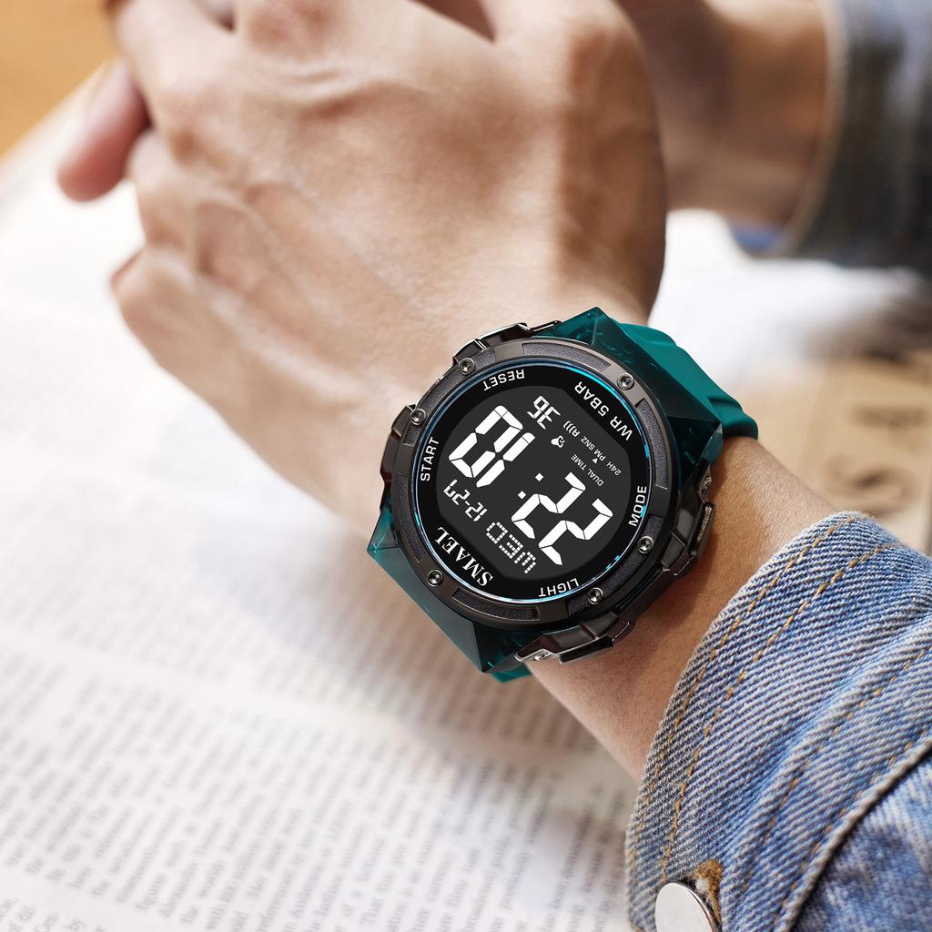 Digital Watches LED 50m Waterproof Sport Watch 8112 Alarm Clock Digital Watch Military Army Stopwatch Men's Wristwatches