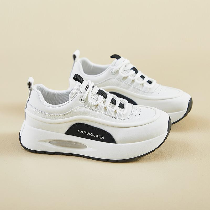 

Женские кроссовки Dad Shoes на толстой платформе, повседневные кроссовки для бега из искусственной кожи, удобные дышащие нескользящие рабочие теннисные кроссовки со шнуровкой для женщин 40