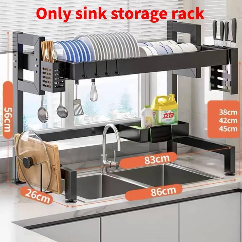 Wall Hanging Dish Drainer For Kitchen Counter With Drainage And Storage Function