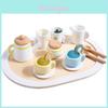 Childrens Wooden Kitchen Toy Set With Tea Pot Cups And Food Play For Early Learning Fun