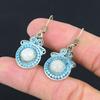 Halloween Sale Rainbow Moonstone Stone 925 Silver Dangle Drop Earrings Jewelry