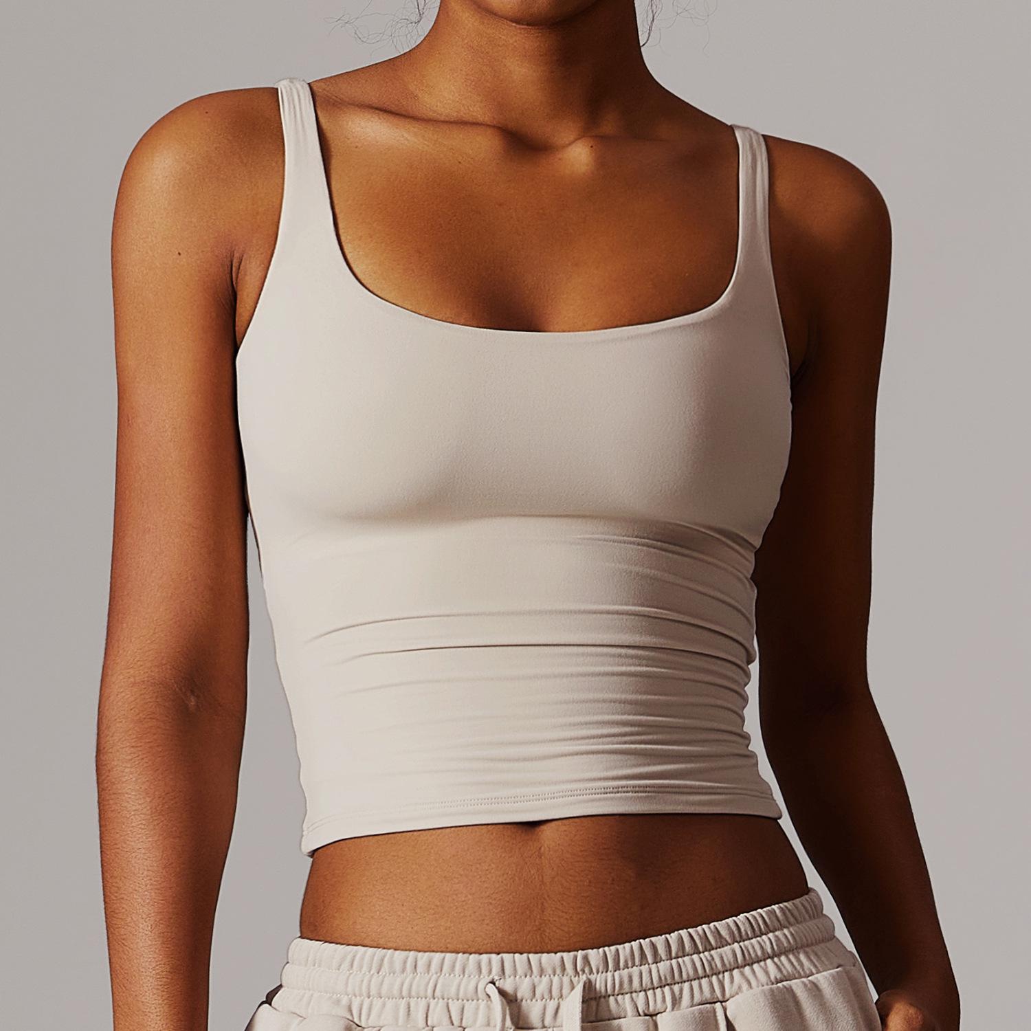 

Euro-American Quick-Dry Yoga Vest 8933: Versatile Running & Fitness Sportswear with Stylish Back Design. Small