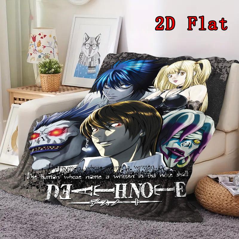 Death Note 2D Flat Pattern Flannel Blanket High quality All Seasons Warmth and Comfort Perfect for Christmas Gifts.P260914504