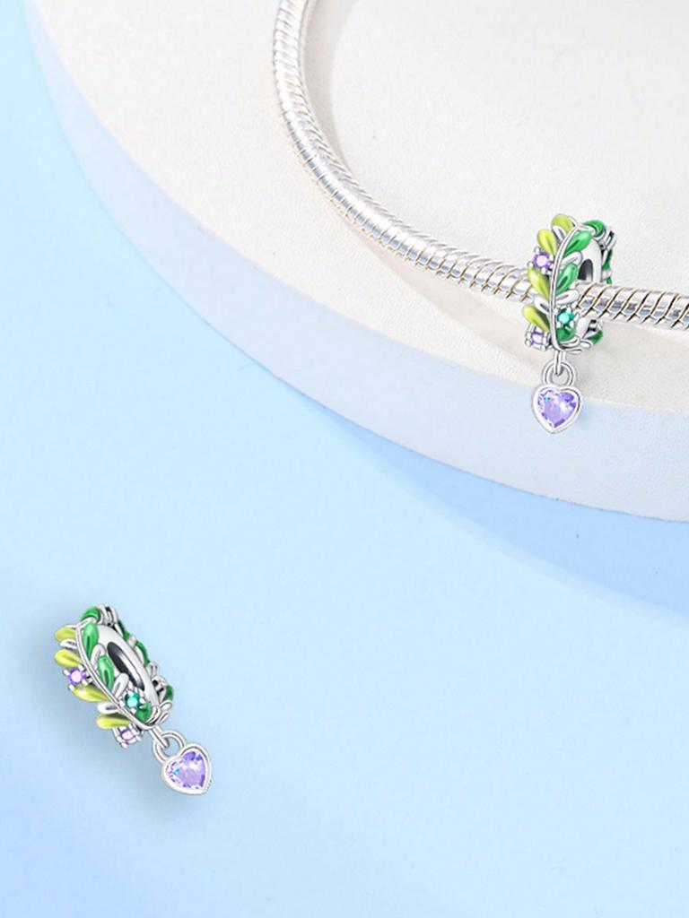 Charm Copper Colors Pink Flowers Bead For Original Bracelet Diy Beads Charms Jewellery Making Gift For Women Styfne