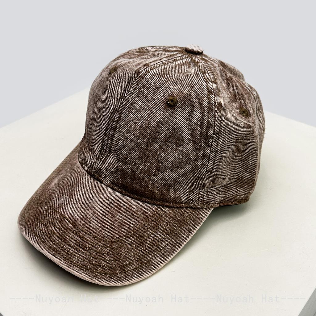 And Women Bandhnu Solid Color Distressed Baseball Caps Sun Protection Personalized All-Match Gradient Peaked Hats Minimalist Fashion Vintage Casual