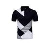 Digital 3D Printed Men'S Polo Shirt Men'S Casual Splicing Color Short Sleeve Shirt