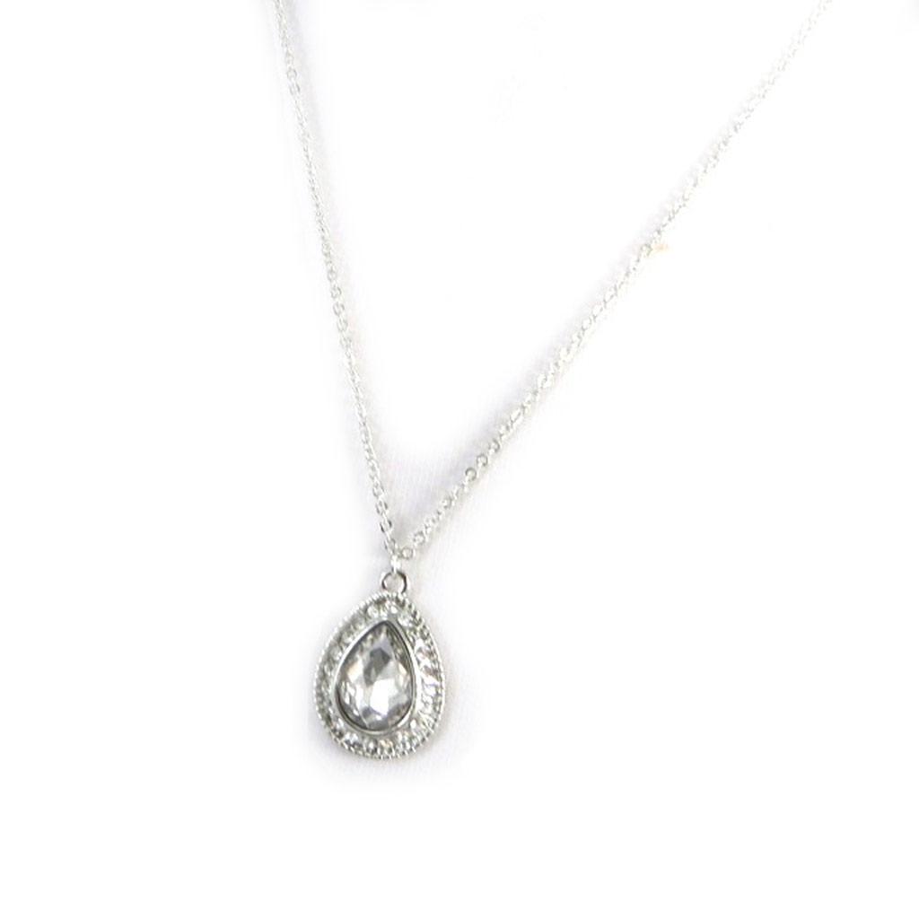 Les Trésors De Lily [N3085] - Silver White 'Sissi' Designer Necklace