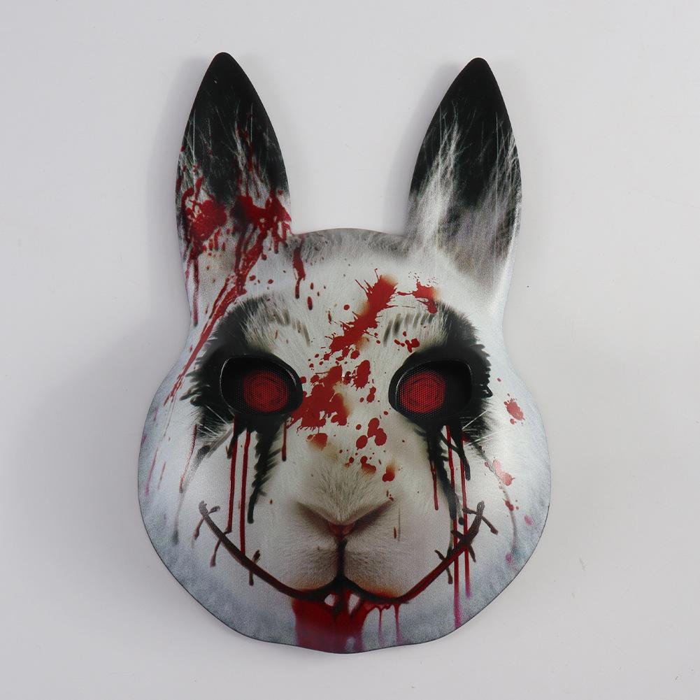 

Halloween Mask Terrifying and Bloody Rabbit Face Masks Rabbit Ear Masks Cosplay Festival Masquerade Ball Party Costume Props M