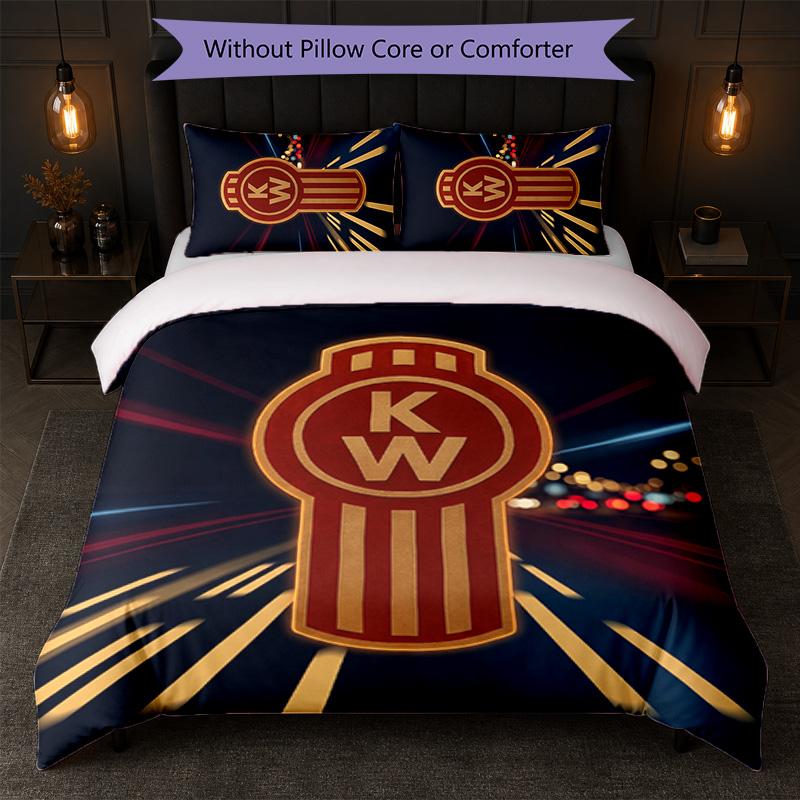 Kenworth Print 3-teiliges Bettwäsche-Set Bettbezug mit zwei Kissenbezügen Weiche Bettwäsche für Haushalt Schlafzimmer