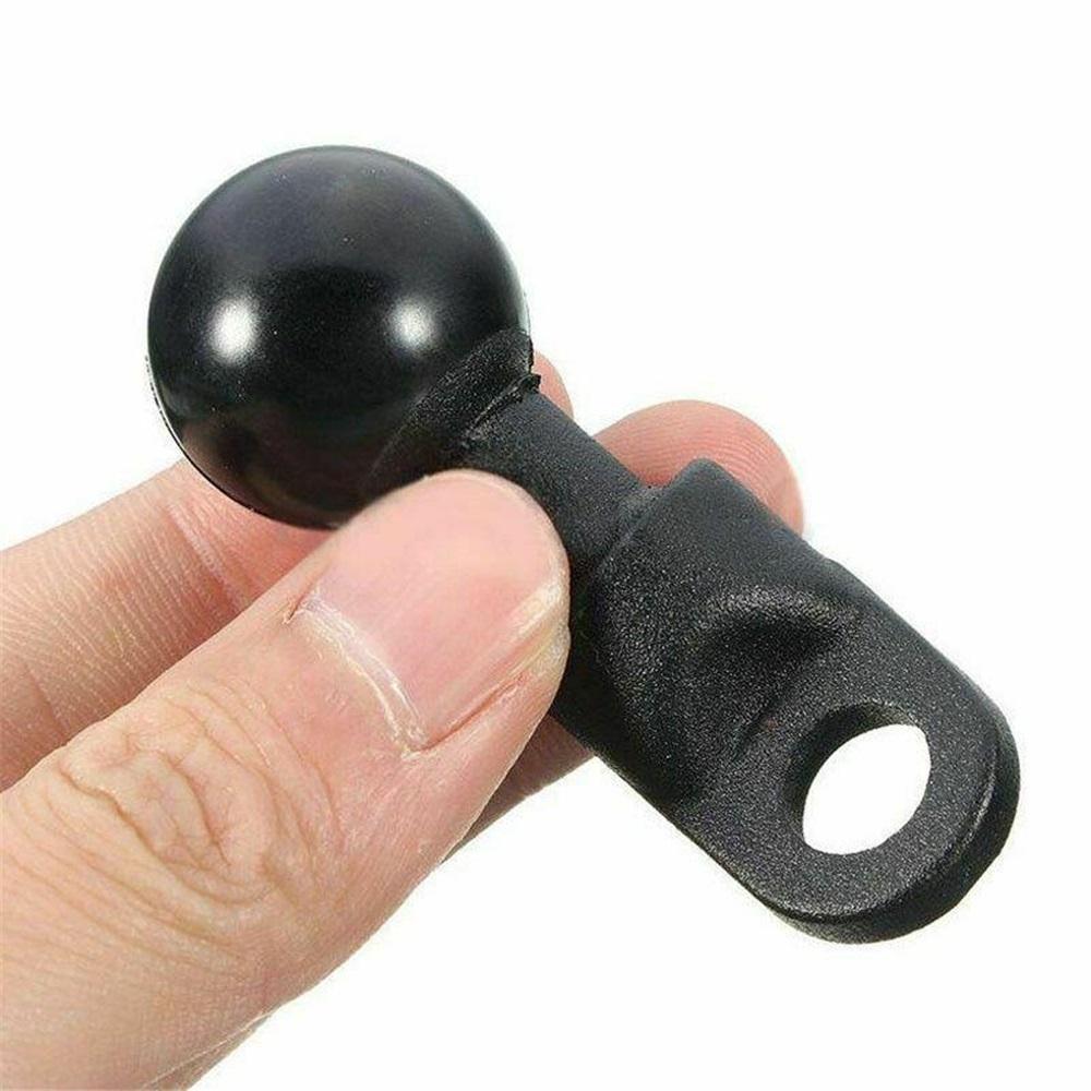 Aluminum Alloy 1" Ball Mount Base - RAM Mount Compatible, 10mm Hole Angled Bolt Head Adapter For Motorcycle Mirror Frame Mounting