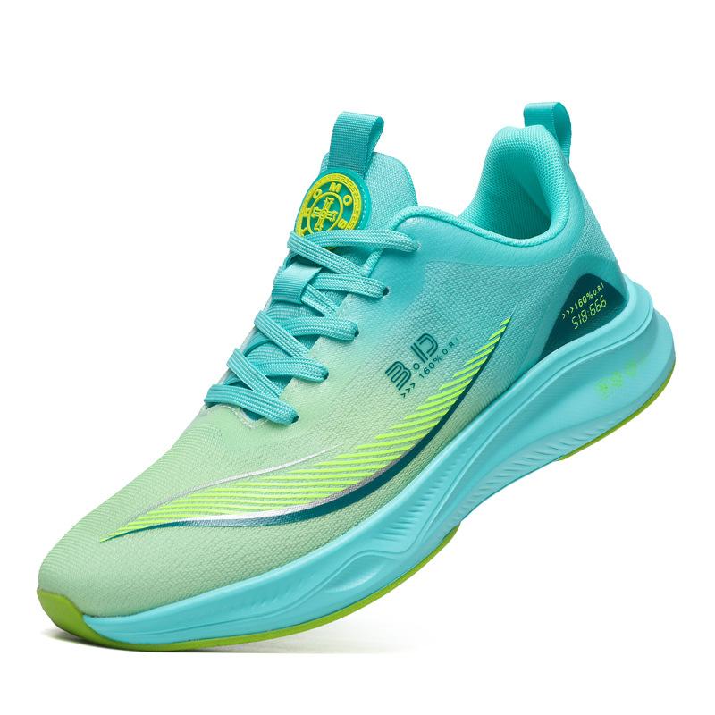 Summer New Sports Men's Shoes Ice Silk Lycra Breathable Mesh Running Shoes Men's and Women's Couples Shoes Soft-soled Trendy Shoes