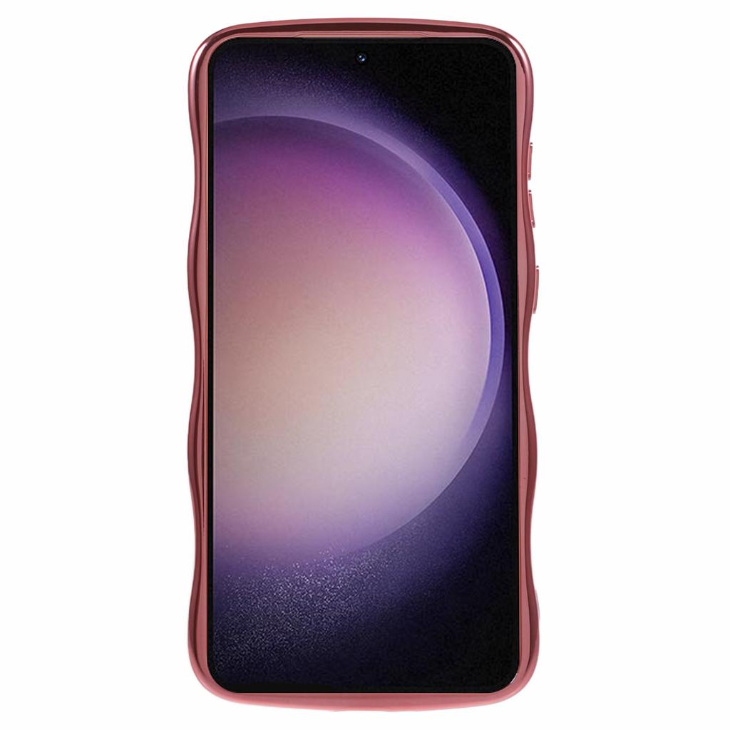 For Samsung Galaxy S23 Case Love Hearts TPU Phone Cover Curly Wave Frame Large Window