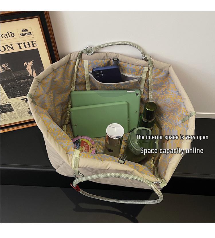 Transformable Minimalist Large Outdoor Tote Bag - Lightweight, High Capacity Shoulder Handbag for Commute & Storage