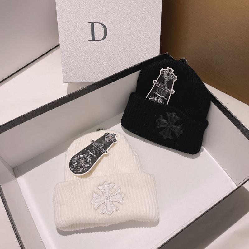 Korean version of Internet celebrity cross knitted hat, autumn and winter warm soft waxy wool hat, youth versatile