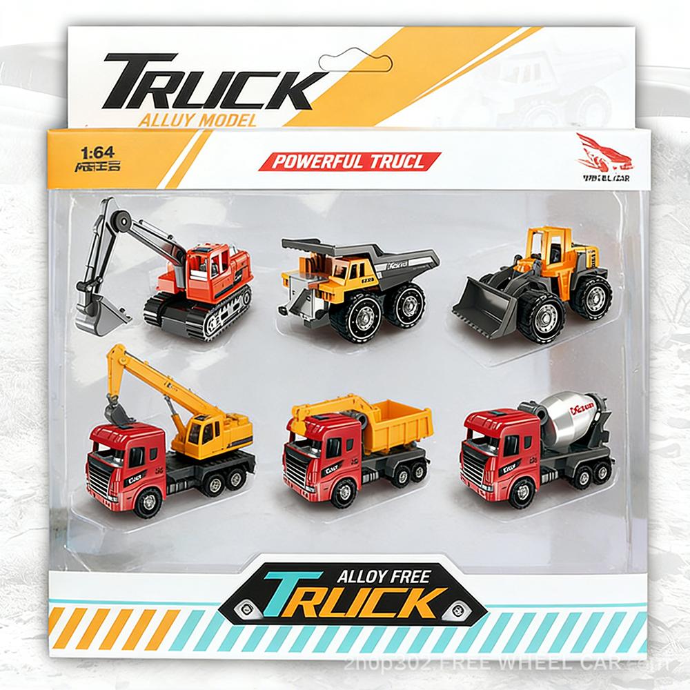 1:64 Realistic Alloy Construction Vehicle Models – Detailed Engineering Toy Set for Kids