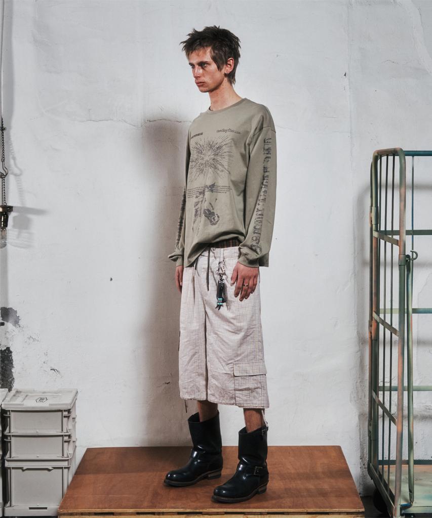 THEVINYLHOUSE Rough Drawing Ls Tee Olive