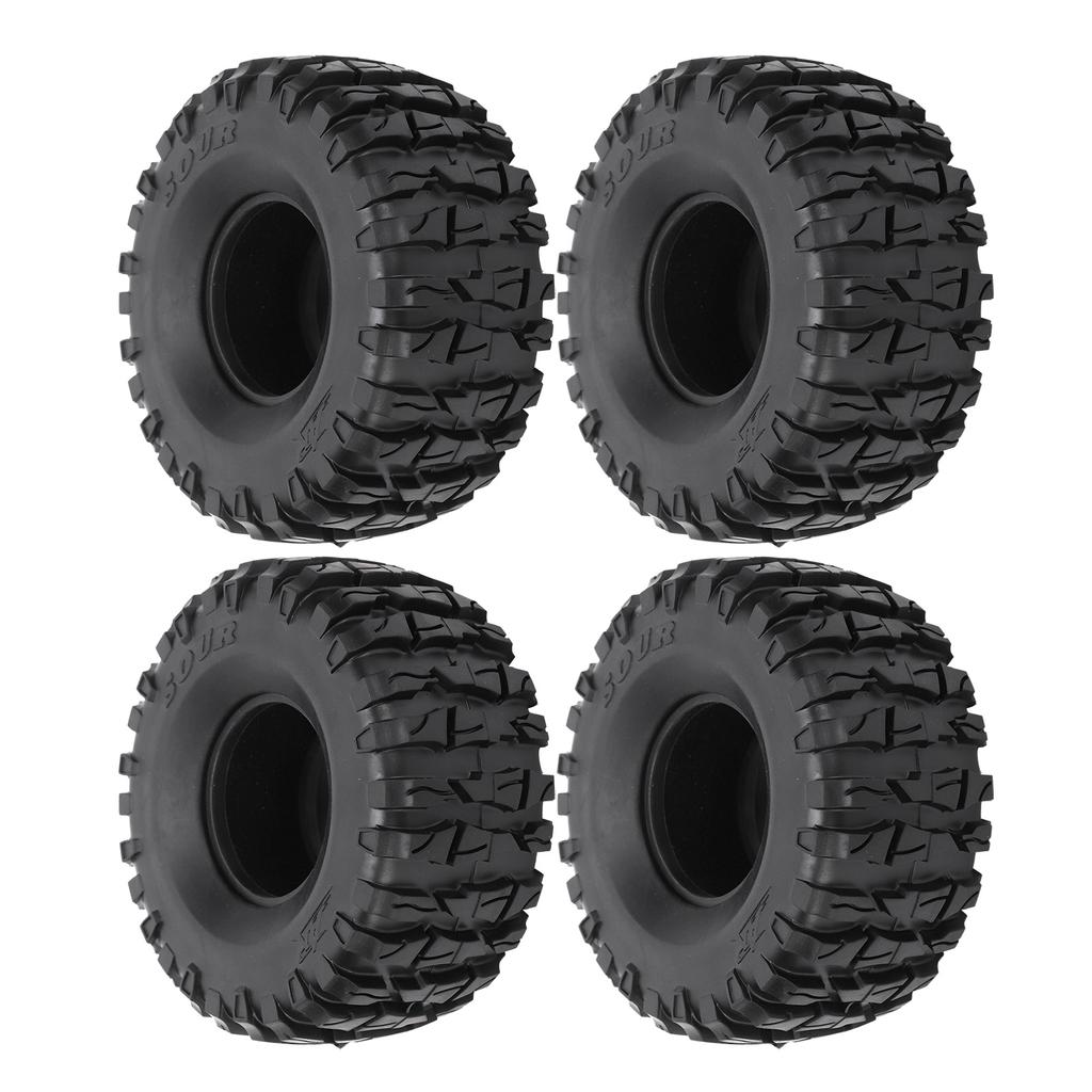 4Pcs Remote Control Rubber Tires Tyres Replacement for SCX10/TRX4/TRX6 1/10 RC Crawler