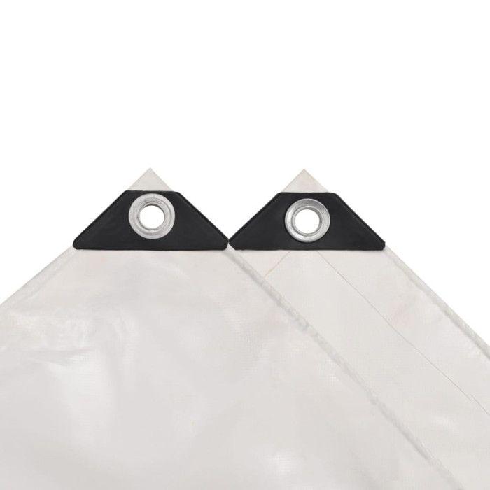 VidaXL Tarp 4x6 M White Camping Sheet Garden Protection Trailer Cover 43845