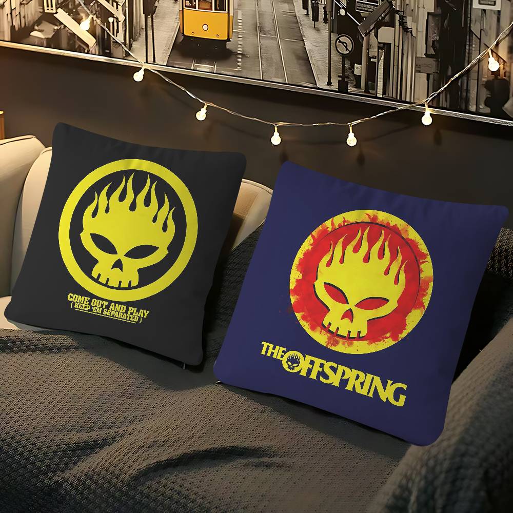 P-PunkS R-Rock The Offspring Logotyp Kuddfodral Avtagbart Tvättbart Kuddöverdrag – Helt Säsongsbetonat Mjukt Linne