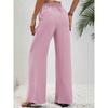 Women's Casual French Comfortable Straight Leg Wide Leg Pants with Pockets for Women