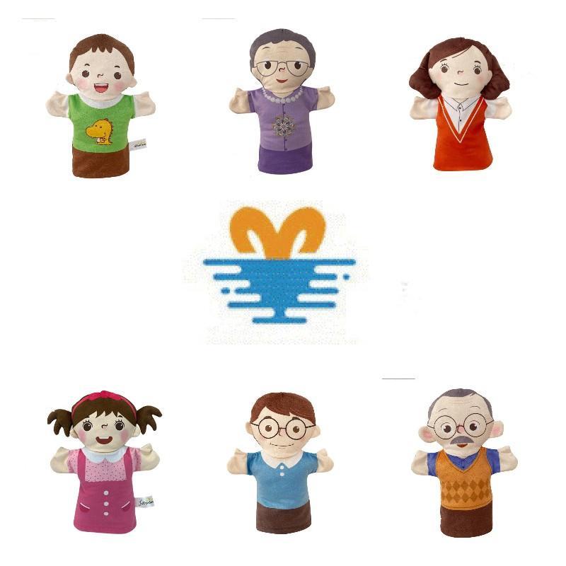 בובות יד משפחתיות חמודות למשחק אינטראקטיבי ולמידה