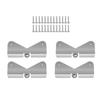 4 Sets Gutter Downspout Extension Hinge Stainless Steel Flip Up Hinge for Rectangle Square