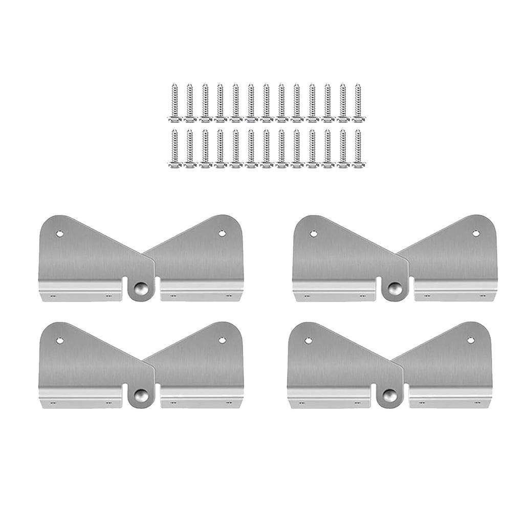 4 Sets Gutter Downspout Extension Hinge Stainless Steel Flip Up Hinge for Rectangle Square