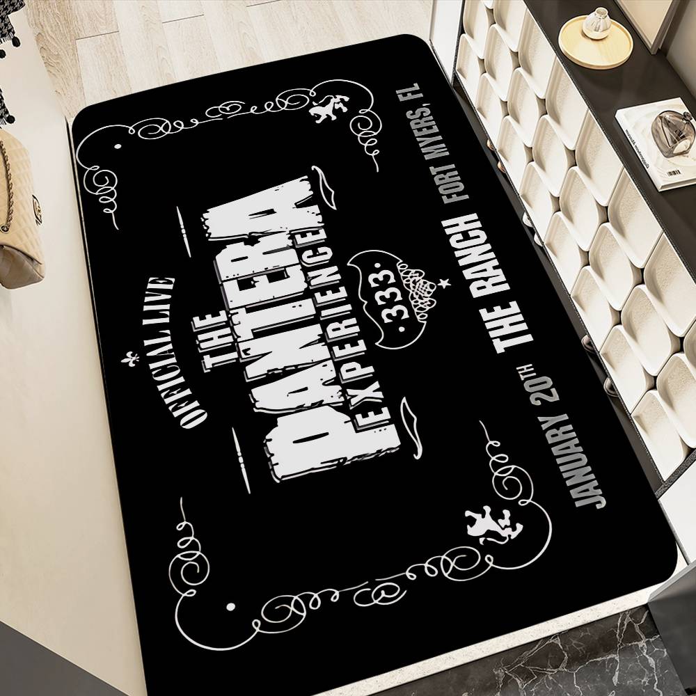 Band P-Pantera Bathroom Mat Kids Room Bedroom Decoration Balcony Anti-Slip Doormat Living Room Welcome Rug