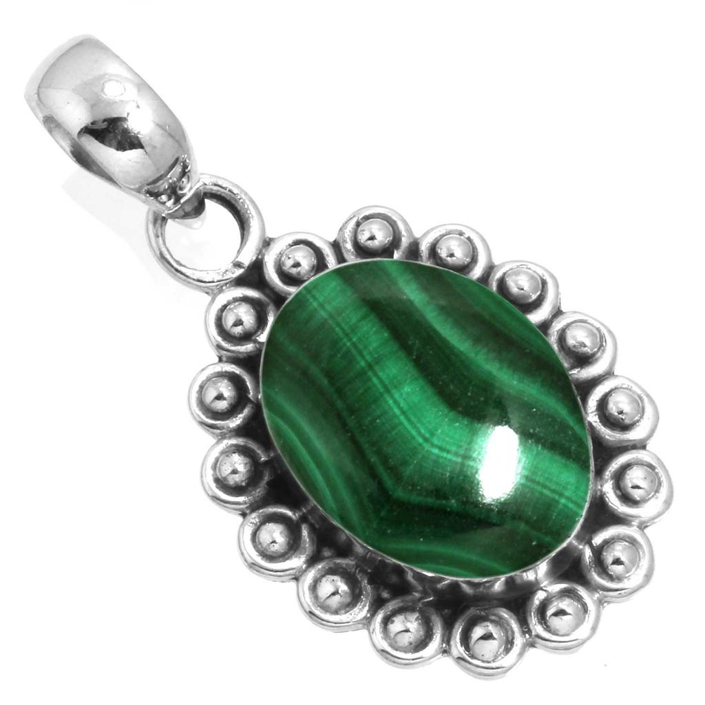 925 Sterling Silver Pendant Women Gemstone Handmade Jewelry Friendship Day Gift Malachite Moonstone Rose Quartz Red Stone Smoky Topaz Tiger Eye