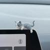 Cat Car Dashboard Decor Mini Sleeping Kitten Figurines for Windshield & Console Cute PVC Ornaments Safe Adorable Car Interior Accessory