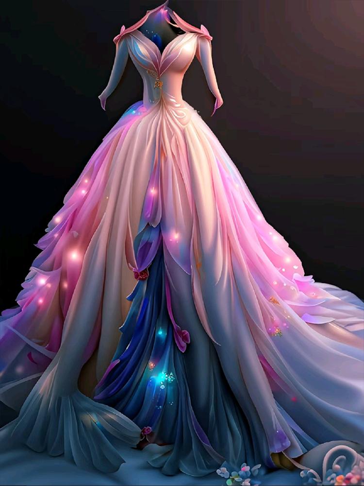 5D DIY Diament Malowany Anioł Elegancki Wodny Diament Damska Sukienka Diamentowa Sztuka Zestaw Biżuteria Haft Dekoracja Prezent