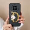 Cases For OPPO Realme12 12x 5G Elegant Rose Letter Soft Liquid Silicone Lens Protective Back Covers For Realme 12 X Bumper Funda