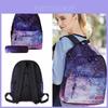 Stilvoller und geräumiger Damen-Mädchen-Galaxie-Sternenhimmel-Rucksack für Schule und Reisen