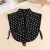 Elegant Sweater Decorative Fake Collar Polka Dot Bowknot Shirt Collar Detachable False Collar Half Shirt Blouse Top Neckerchief