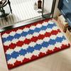 Flocked Non Slip Bathroom Mat Super Absorbent Quick Dry Shower Rug Machine Washable Soft Bath Floor Mat for Home Door Mat