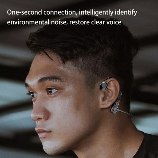 Wireless Earphone High Fidelity Noise Reduction IPX5 Waterproof Bluetooth-compatible5.0 Bone Conduction Sports Earbud for Driving