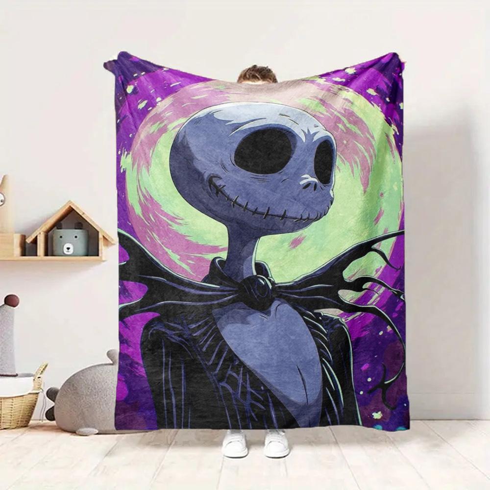 Nightmare Before Christmas Flannel Blanket Throw Blanket Soft Warm Sofa Bed Camping Home Decor Unique Christmas Gift C9211534