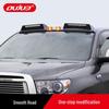 Toyota Tundra Off-road Sand & Gravel Deflector Rain Visor & Yellow Spotlight Decoration Accessory.