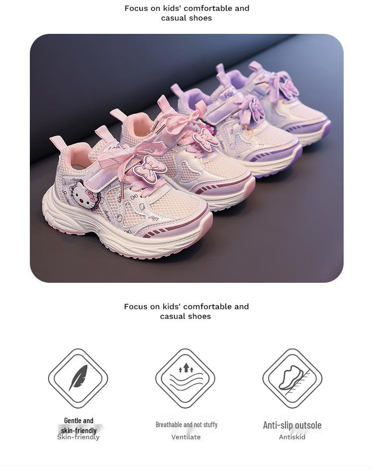 Hello Kitty Double Mesh Sports Shoes for Girls