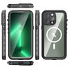 Red Pepper Waterproof Magnetic Case for iPhone 14 PRO: Full Coverage, Drop Protection, Transparent, Outdoor-Safe.