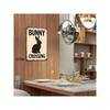 Art Mural Lapin Métal Vintage Panneau de Jardin Décor Extérieur