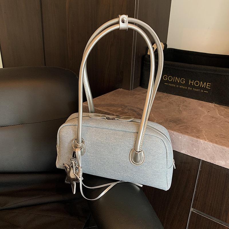 Summer new bag women's simple handbag fashion bowling bag versatile trend bag leisure bag