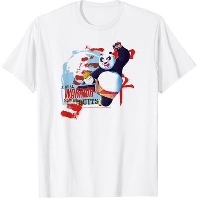 Kung Fu Panda Po A Real Warrior Never Quits Action Portrait T-Shirt